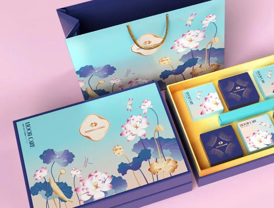 Set Trung Thu Liên Hoa – set quà tặng doanh nghiệp in logo