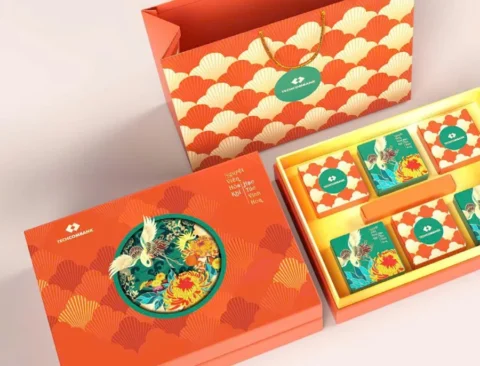 Set Trung Thu Hạc Vinh – hộp cứng in logo